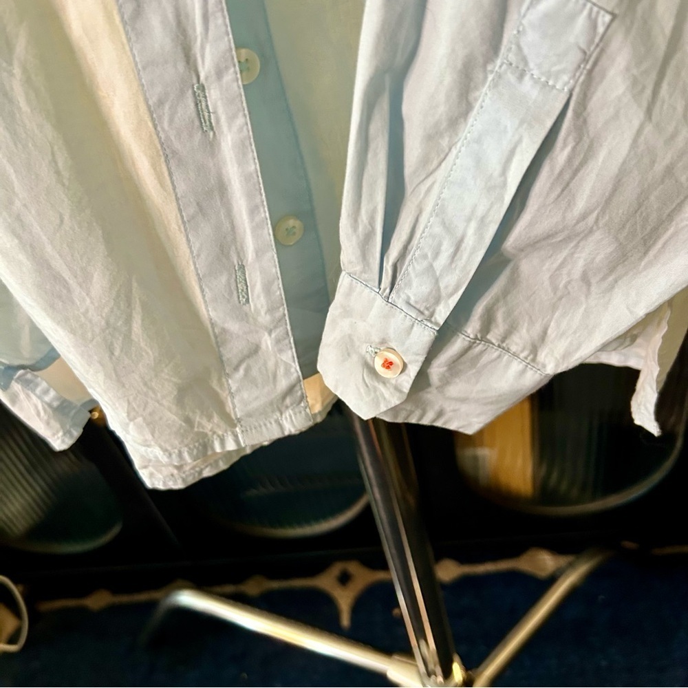 Anthropologie Maeve The Clarissa Bon Voyage Beaded Button Down Shirt - Picture 9 of 13